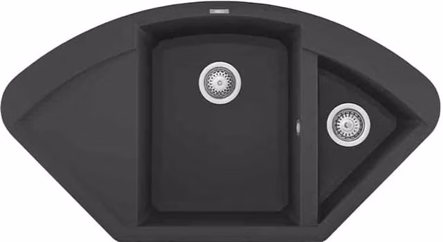 Lavello Elleci da incasso Easy CORNER Granitek Antracite LGYCOR59