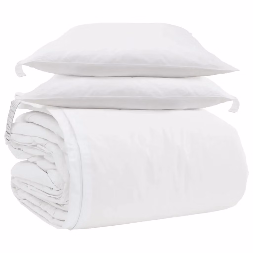 Set di 3 piumoni e cuscini vidaXL in bianco piuma d'anatra per adulti – 2