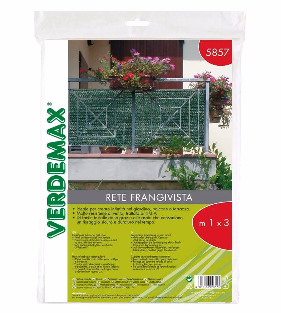 Verdemax Rete Ombreggiante Frangivista - Verde - 1x3m