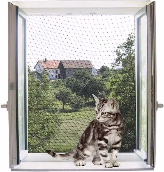 Rete di protezione per balconi contro i gatti
