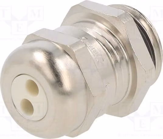 1 x Raccordo per cavo M16, grado di protezione IP65, passo 1,5 mm, materiale: ottone, con più fori da 3 mm, codice prodotto: 1.697.1601.50