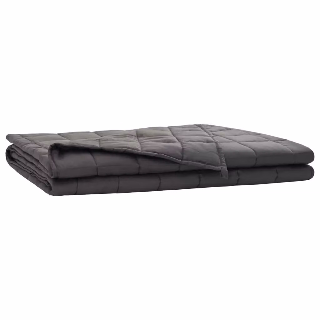 Coperta Ponderata vidaXL Antracite in 100% Cotone con Microsfere di Vetro L: 235 cm, P: 290 cm, Peso: 15 kg – 2