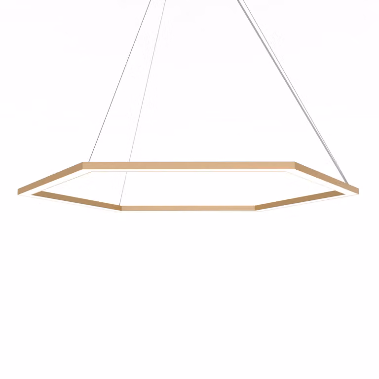 Lampada A Sospensione Esagono D90 Monocolore Opaca