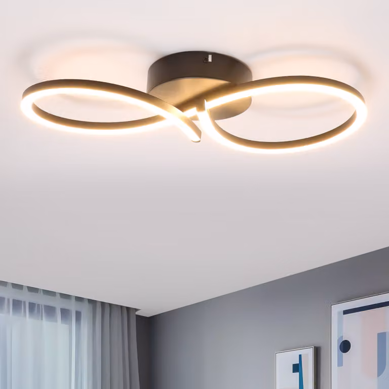ZMH lampada a soffitto LED soggiorno 24W lampada soggiorno moderno design creativo lampada cucina nera 3000K bianco caldo camera da letto lampada corridoio plafoniere in metallo per cucina ufficio