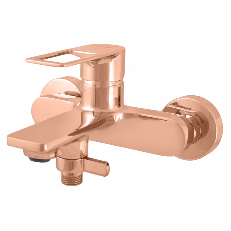 Slezák-RAV Miscelatore per vasca da bagno NIL - rosa dorato - lucido, Colore: ROSA DORATO - lucido , Finitura superficiale: PVD, Dimensione: 150 mm