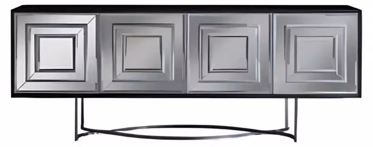 Wohnzimmer Silber Anrichte Designer Kommode Luxus Kommode Holz Möbel