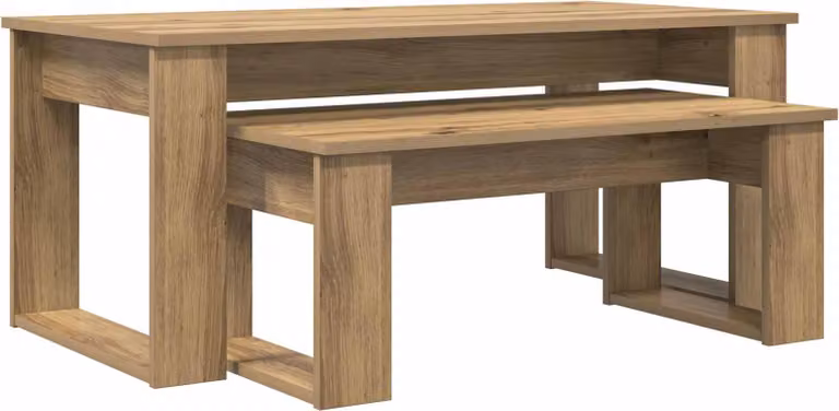 Set di Tavolini da Caffè 2 pcs Rovere artigianale