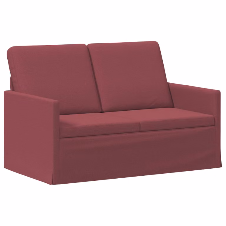 Divano a 2 posti vidaXL in tessuto rosso con struttura in metallo per il tuo soggiorno L 130 x P 81 x H 82 cm