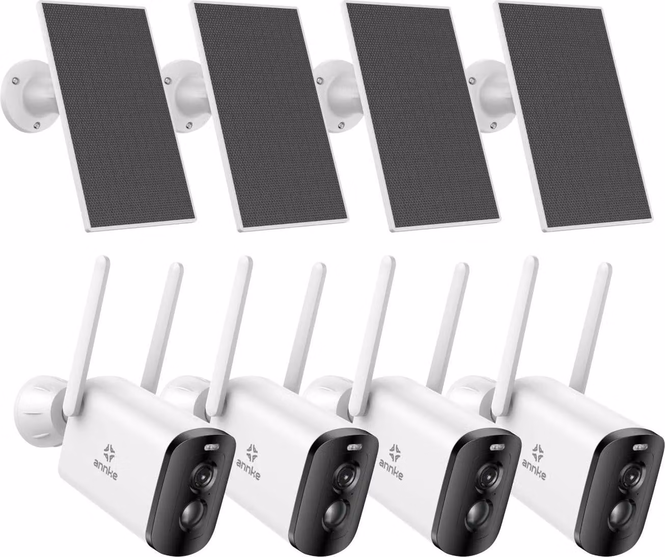 Telecamera di sicurezza, risoluzione 4MP, connessione wireless, 5200 mAh I81BL 4PCS