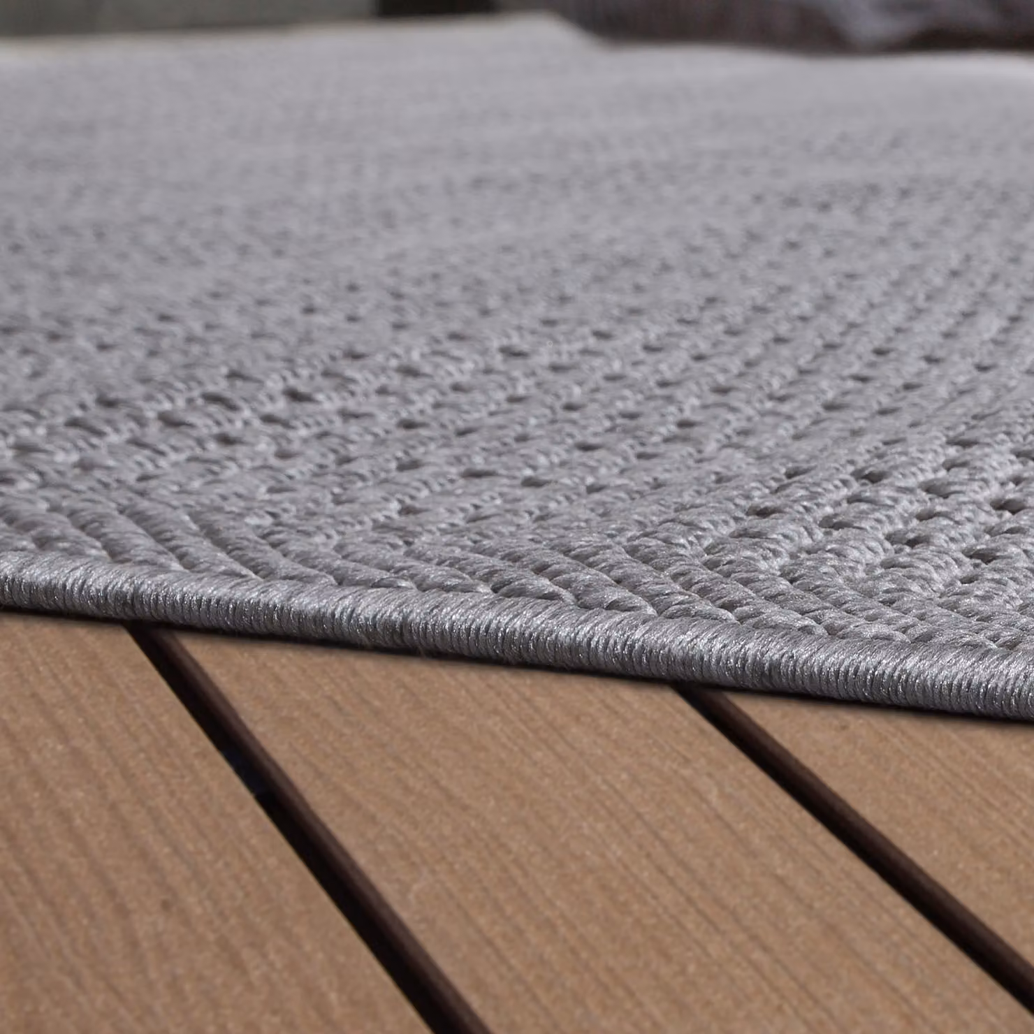 Tappeto rotondo Timba grigio per interni ed esterni, diametro: 200 cm – 2