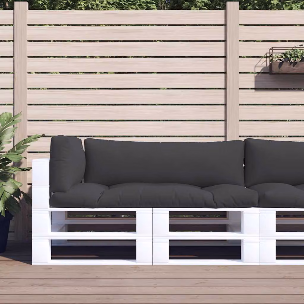 Set di 3 cuscini per pallet vidaXL neri in poliestere resistente all'acqua e ai raggi UV