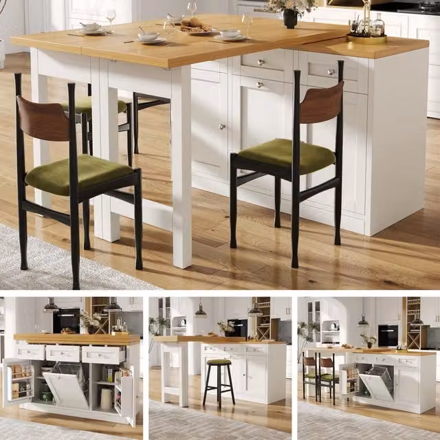 Tavolo da Bar Allungabile con Cassetto e Ripiano ¨C MINIMAL ¨C Bianco, Salvaspazio