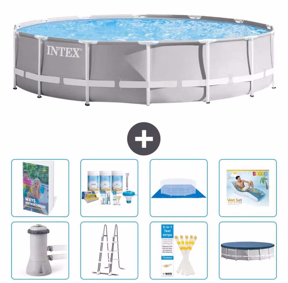 Struttura per piscina a forma di prisma - 427x107 cm - composta da 7 elementi - modello S683