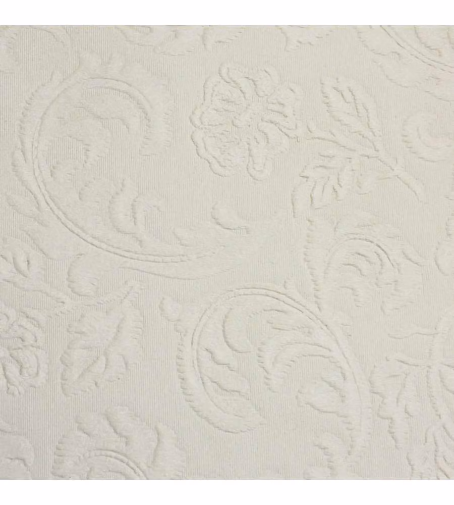 Mollettone impermeabile in pvc al metro damascato bianco