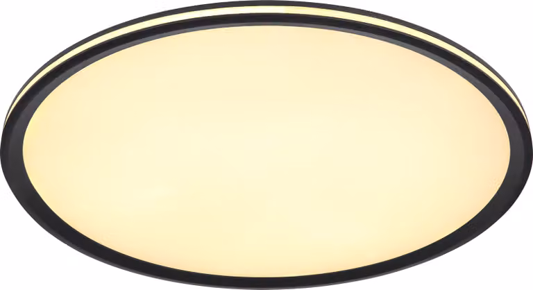 Globo Lighting plafoniera in metallo nero opaco, LED