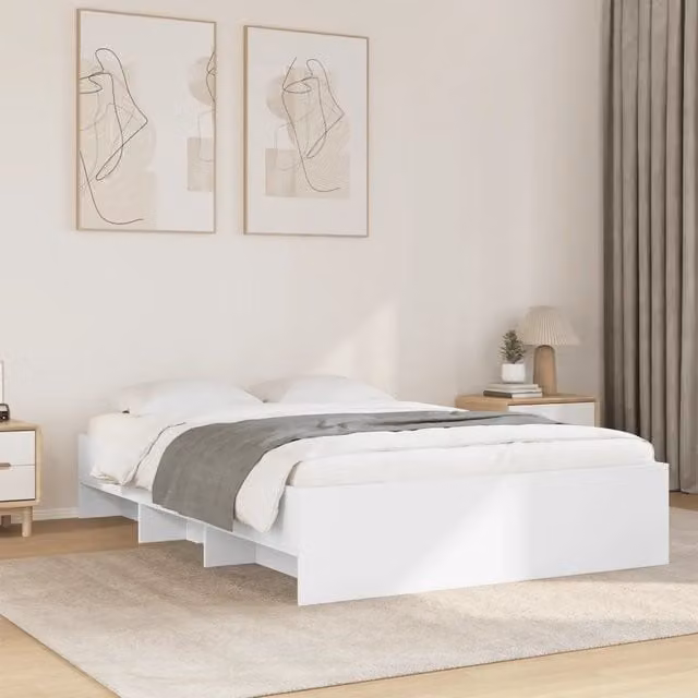 Giroletto-Struttura Letto Bianco 120x190 cm in Legno Multistrato 448824