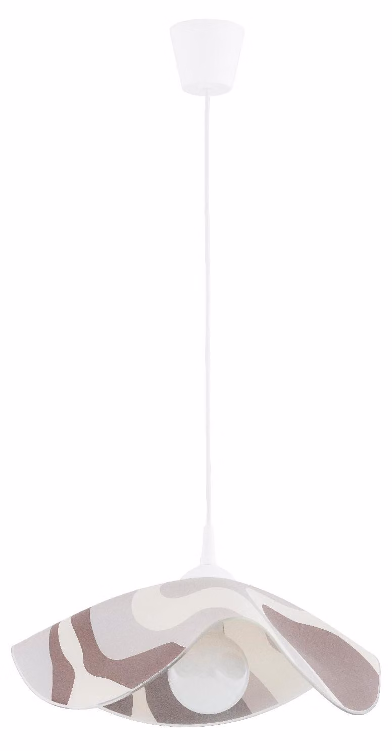 Lampada a sospensione TOLKA bianco-beige-crema 1xE27x15W vetro, dimensioni: 90x48x48 cm, IP20 Alfa