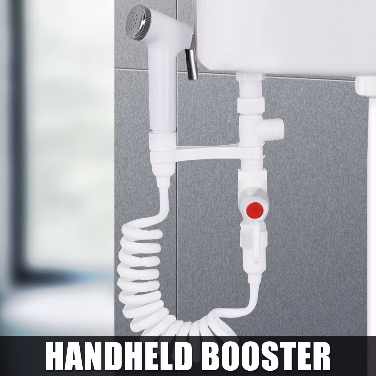 Set di spruzzatori per bidet portatili in ABS WC retrattile con adattatore per tubo flessibile da 1,5 m e staffa di montaggio gratuita Interruttore Strumento di pulizia per WC