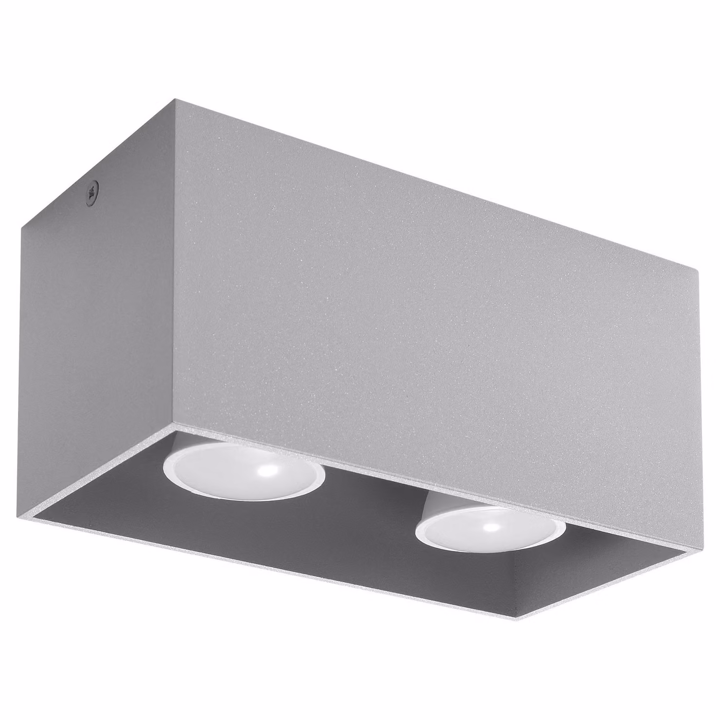Lampada da soffitto QUAD grigio 2xGU10 10W alluminio 10x10x20cm Sollux Lighting