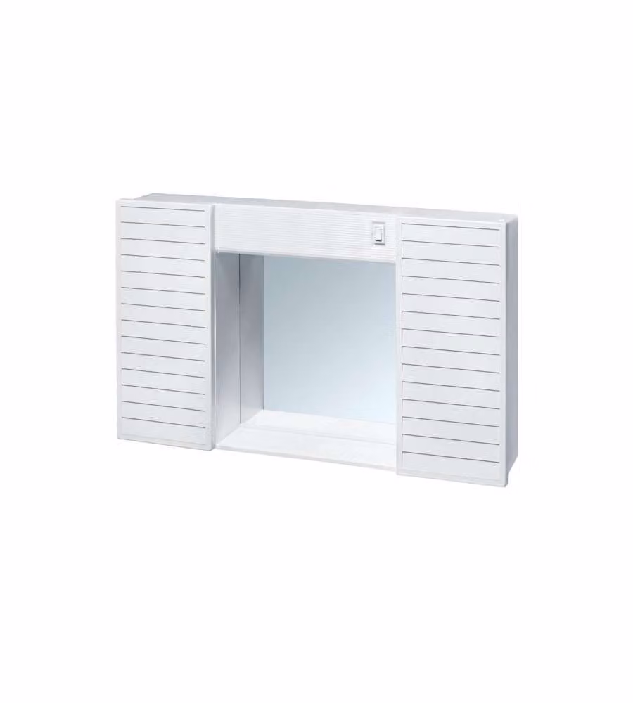 Armadietto Bagno 2 Ante Luce Cm 58X12 H 37