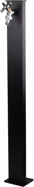 Fontana da Giardino Moderna GIORDANOSHOP in Metallo Nero Antracite con Rubinetto in Acciaio e Alluminio – 1