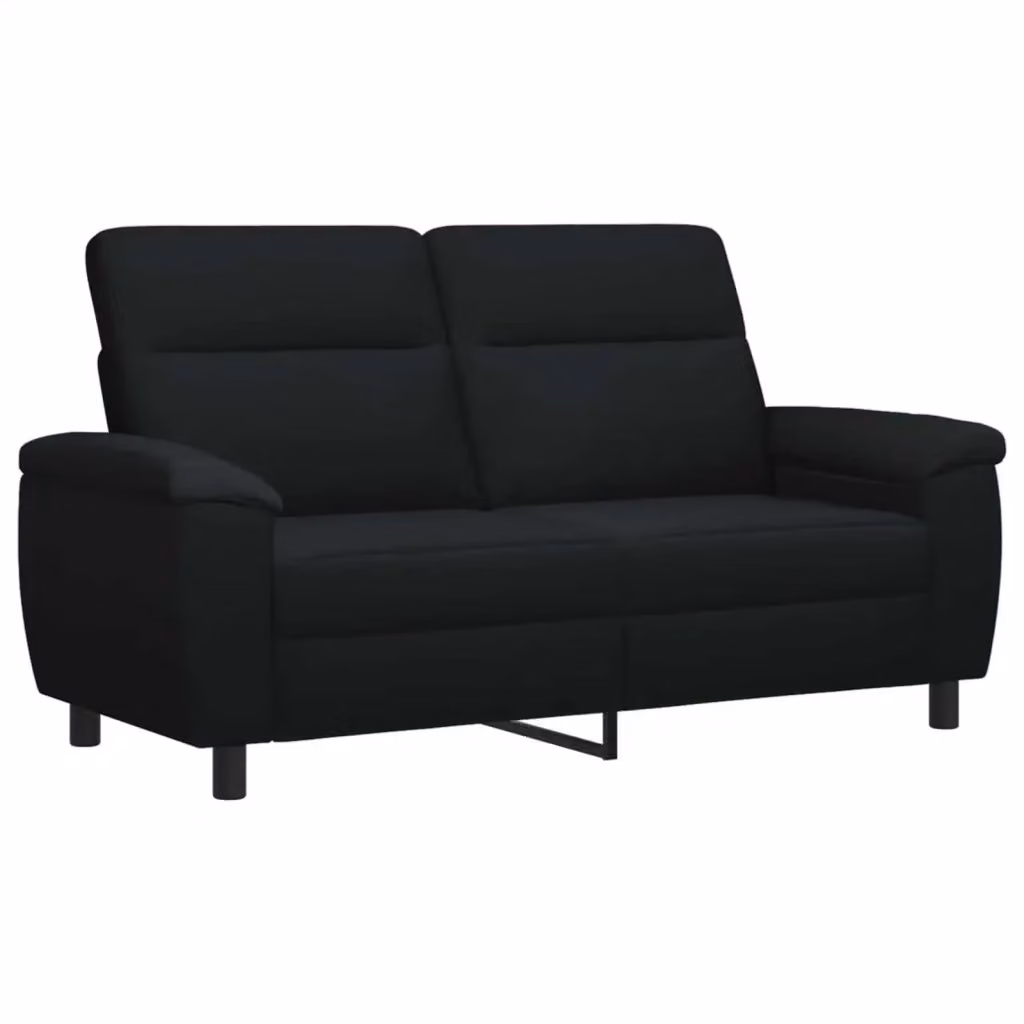 Divano moderno vidaXL in tessuto nero con struttura in metallo L/P/H: 178 x 90 x 95 cm – 2