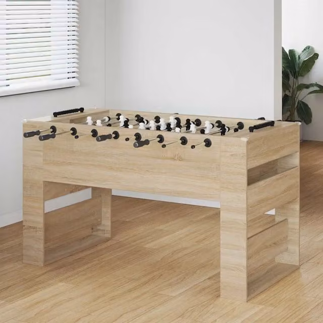 Tavolo da Foosball vidaXL in legno color rovere sonoma, L: 146,5 cm, P: 74 cm, H: 85 cm – 1