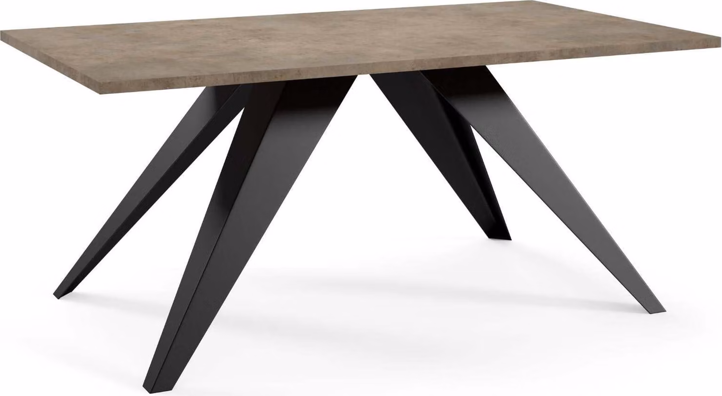 FURNLUX Tavolino Aria Grigio e Nero 60cm / Colore principale: Grigio / Dimensioni: 60 x 48 x 120 cm