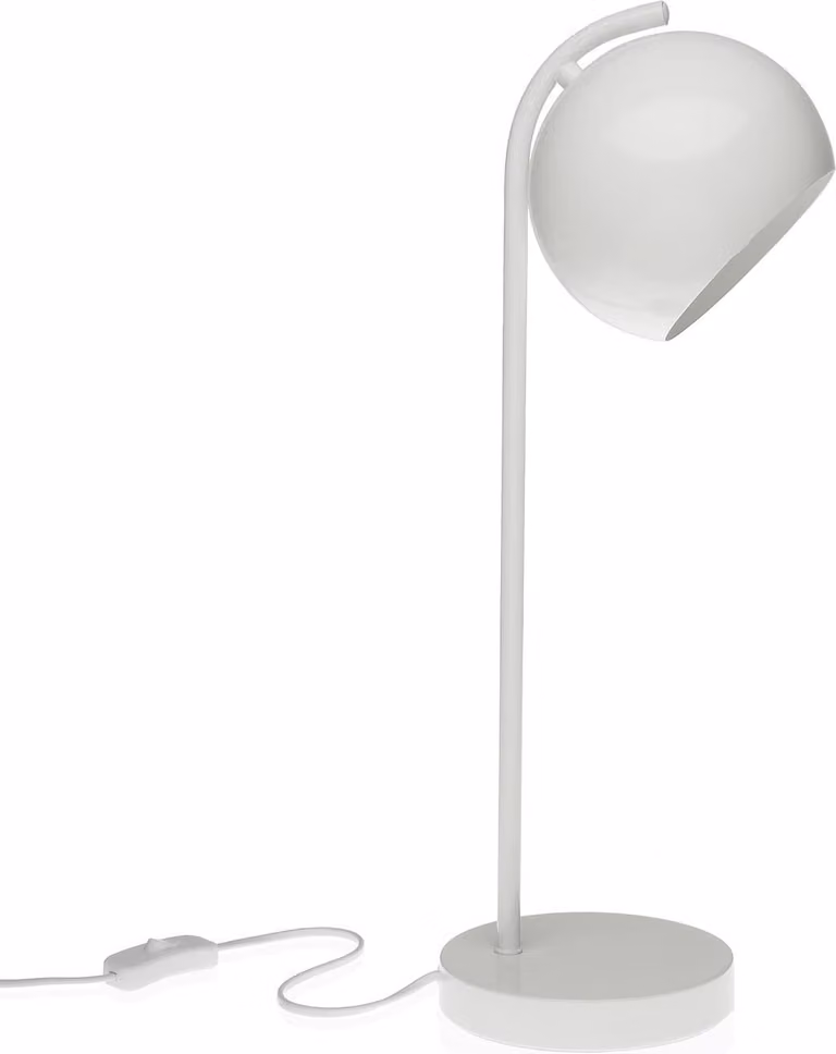 Lampada da tavolo Versa Dale bianco 19,5 x 50 x 15 cm metallo