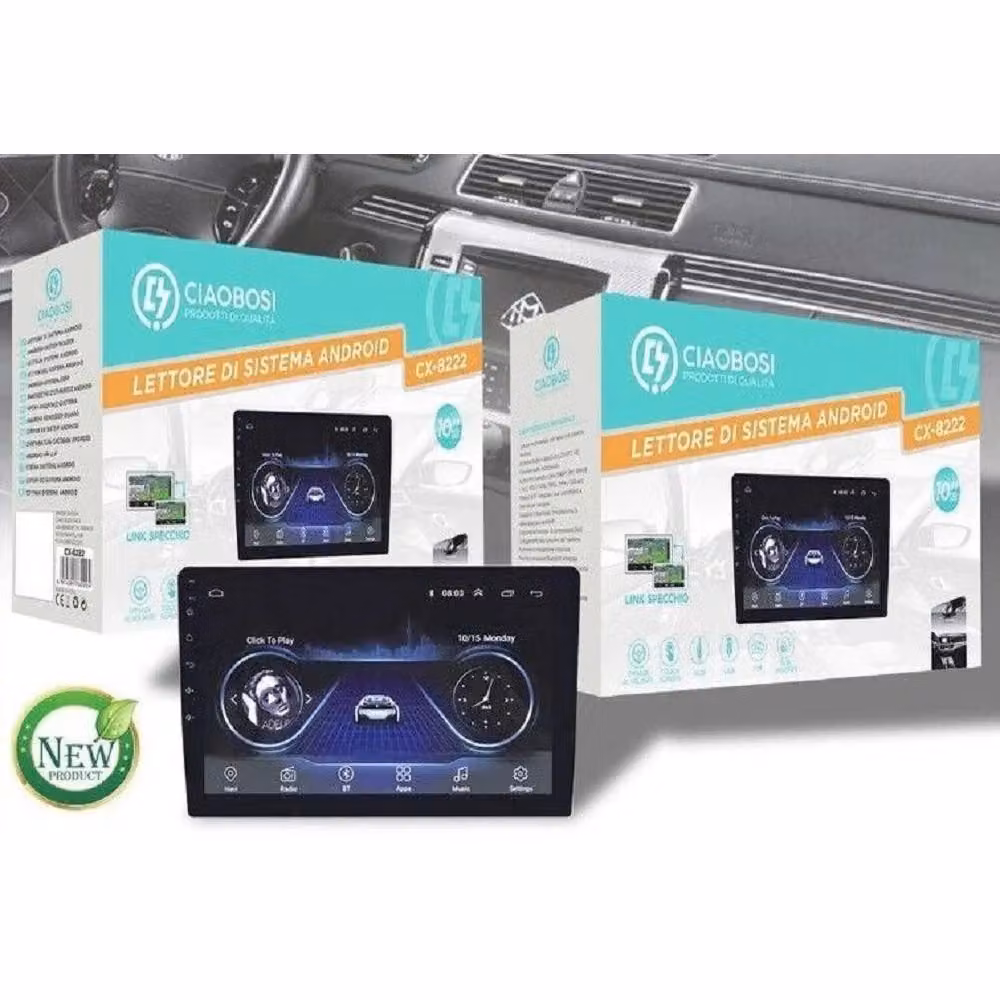 Autoradio LINQ Trade Shop con Monitor Touch TFT 10 pollici HD, Sistema Android, Bluetooth e USB, Colore Nero, Modello CX-8222 – 2
