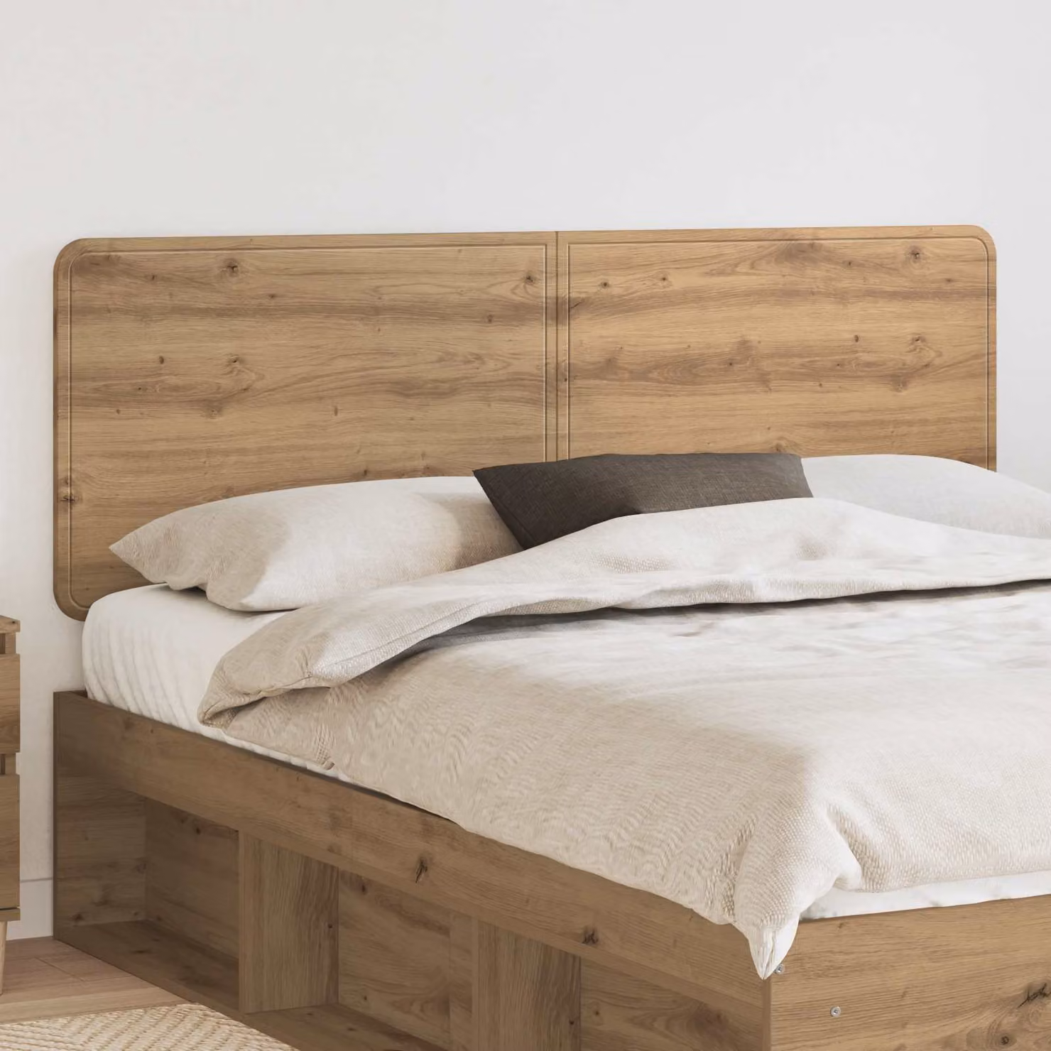 Testiera per letto vidaXL in legno ingegnerizzato rovere marrone con finitura opaca