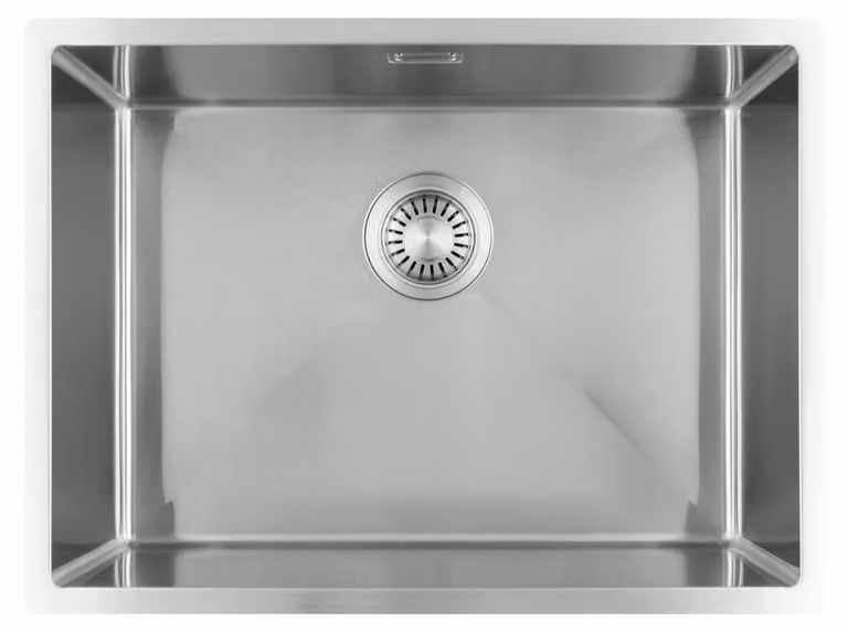Lavello da cucina 55x40 cm, acciaio inossidabile, da incasso, design piatto, serie Pure.Sink