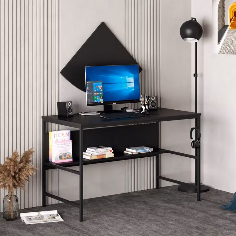 Skye Decor, Greta Matte 7041 - Nero, Scrivania, Nero, 100% PANNELLI DI PARTICELLE RIVESTITI IN MELAMMINA, 120 x 60 x 74 cm