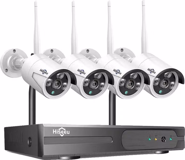 Sistema di telecamere di sicurezza, risoluzione 5MP, design impermeabile, 10CH NVR 4 telecamere-a, 1T