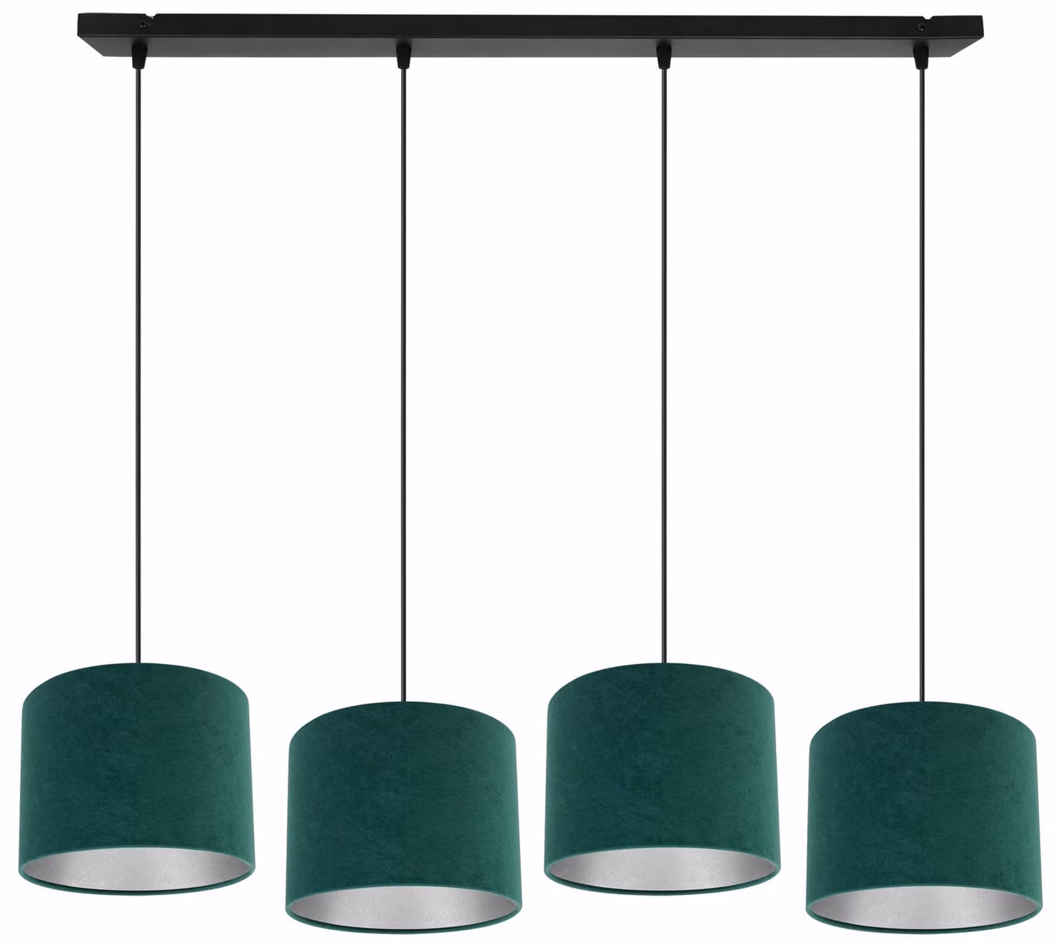 Lampada a sospensione, lampadario da soffitto, cromo, paralume in velluto