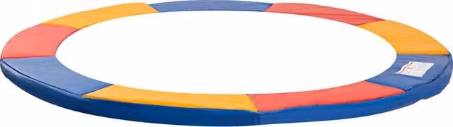 Copertura di protezione per bordo di trampolino elastico Outsunny in PVC multicolore rosso, blu e giallo, Ø 305 cm, Aosom