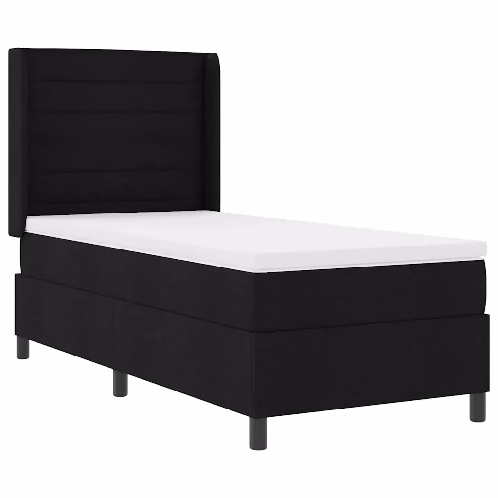 Letto a molle con illuminazione LED e porta USB vidaXL, colore nero, L 80 x P 200 cm, in tessuto e materiali misti – 2