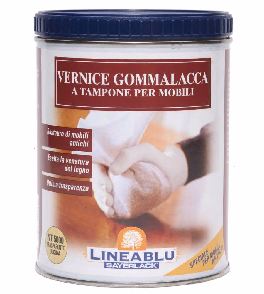 Blu Sayerlack Vernice Gommalacca - Trasparente - 750 ml