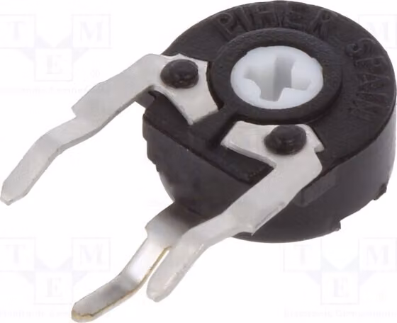 2 potenziometri: per montaggio su circuito stampato, resistenza di 500Ω, rotazione singola, orientamento verticale, potenza dissipata 100mW, modello PT6KH501A2020