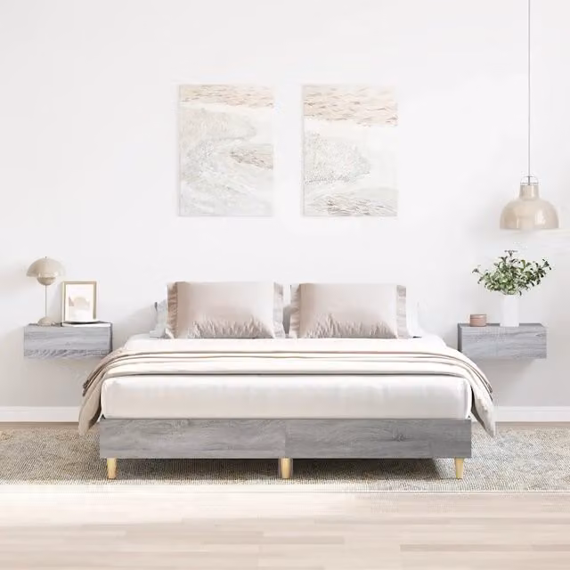 Giroletto senza materasso vidaXL Grigio Sonoma L/P: 140 x 200 cm