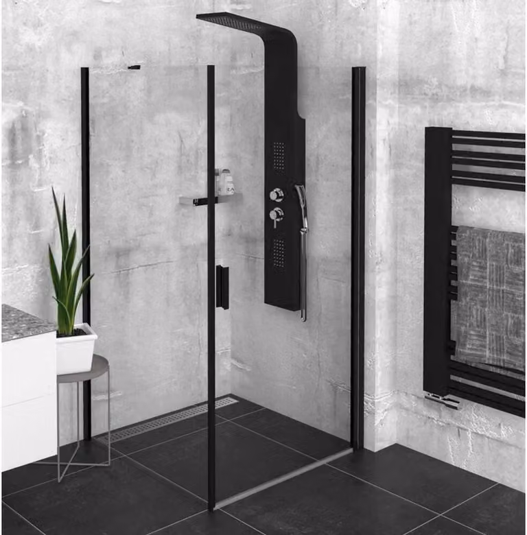 Zoom Line Black cabina doccia angolare 900x900mm variante L/R