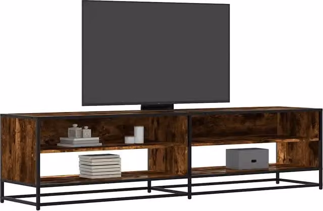 Mobile Porta TV Industrial vidaXL in Legno e Metallo, Colore Marrone, L/P/H: 180,5 x 40 x 46 cm – 1