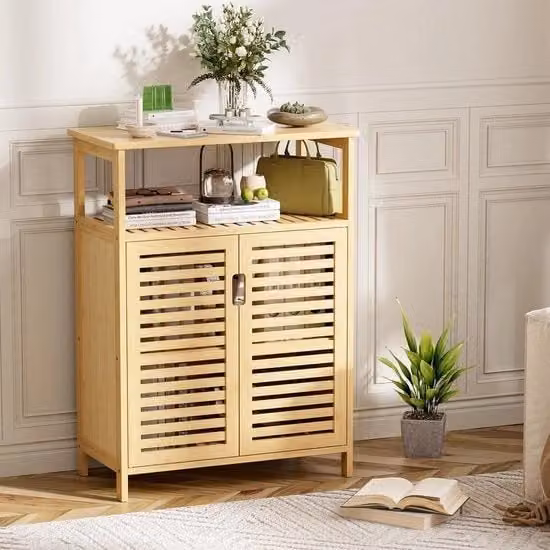 Cassettone Bagno in Bamboo - Naturale - Libero Stante
