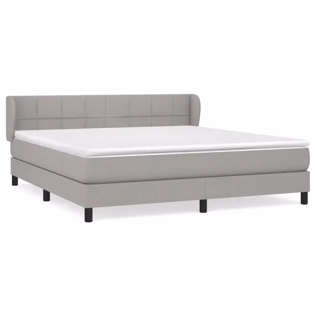 Letto Ibrido con Giroletto a Molle e Materasso vidaXL Grigio Chiaro e Bianco L/P: 180 x 200 cm – 2