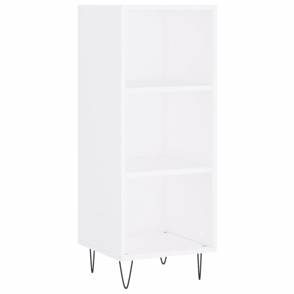 Credenza Bianca 34,5x32,5x90 cm in Legno Multistrato