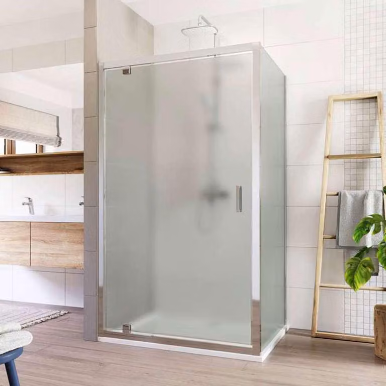 Cabina doccia Mereo, Lima, rettangolo, girevole, 80x100 cm, cromo ALU, vetro Point - CK87982K