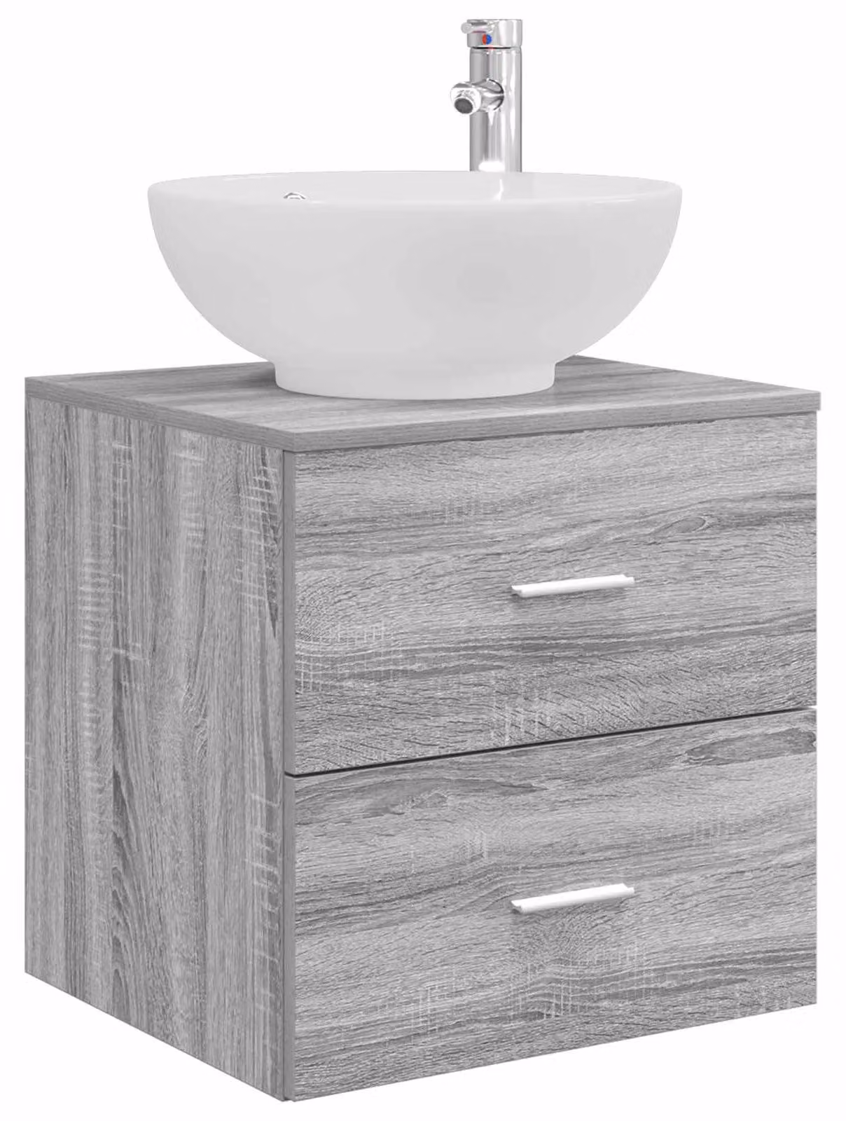 Mobile Lavabo da Parete Sonoma grigio 49,5 x 44,5 x 66,5 cm