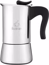 Caffettiera Miss Splendy Forever Induction 2 Tazze in Acciaio Inox Cromo lucido Silver