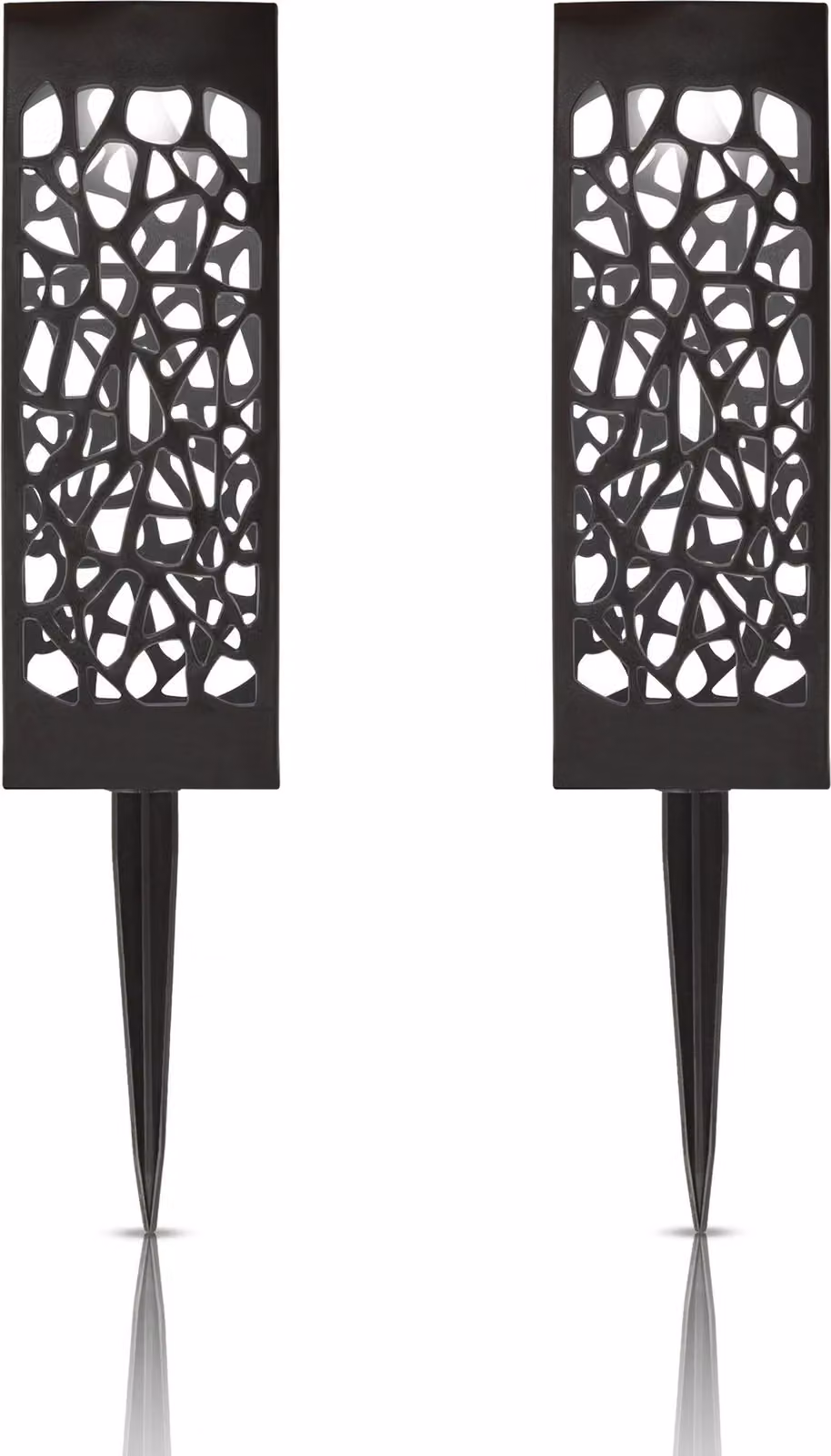 Lampada a LED solare a innesto per esterni (confezione da 2), resistente alle intemperie IP44, luce da giardino da 28,5 cm con picchetto a terra, illuminazione per patio