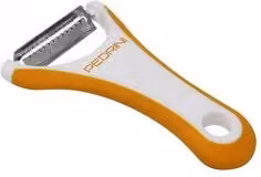 Pelapatate multiuso con lama Julienne Pedrini in plastica, bianco e arancio 04GD167